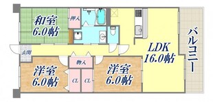 白鷹夙川マンションの物件間取画像